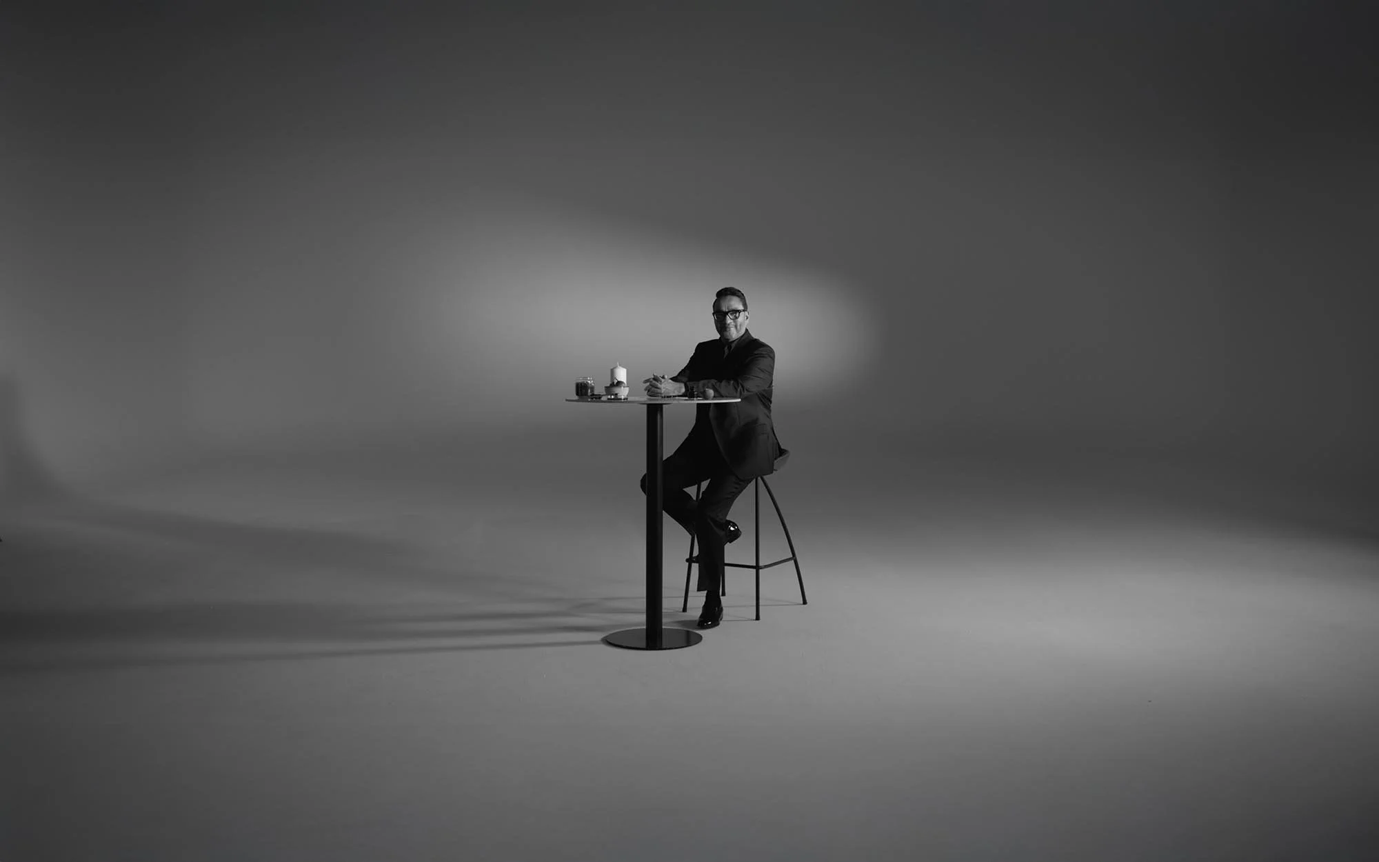 High-Contrast Cinematic Black & White CEO Interview